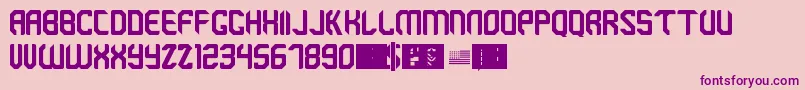 Brigade Font – Purple Fonts on Pink Background