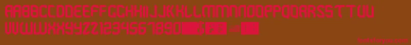 Brigade Font – Red Fonts on Brown Background