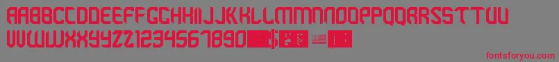 Brigade Font – Red Fonts on Gray Background