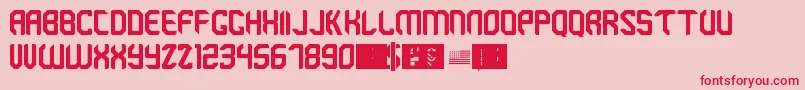 Brigade Font – Red Fonts on Pink Background