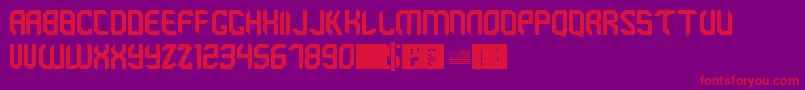 Brigade Font – Red Fonts on Purple Background