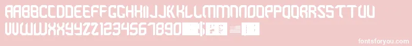 Brigade Font – White Fonts on Pink Background