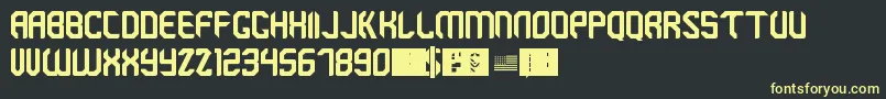 Brigade Font – Yellow Fonts on Black Background