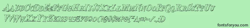 Bloodcrowsci Font – Black Fonts on Green Background