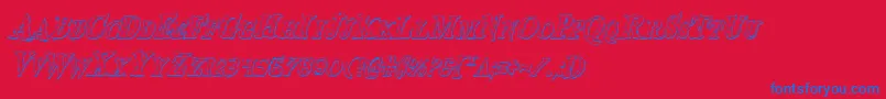 Bloodcrowsci Font – Blue Fonts on Red Background