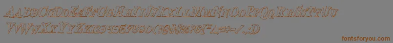 Bloodcrowsci Font – Brown Fonts on Gray Background