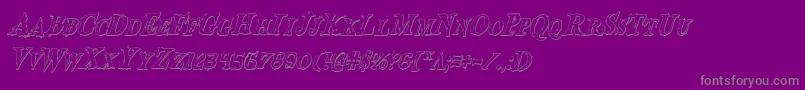 Bloodcrowsci Font – Gray Fonts on Purple Background