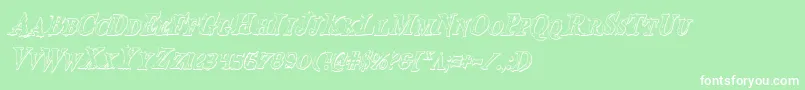 Bloodcrowsci Font – White Fonts on Green Background