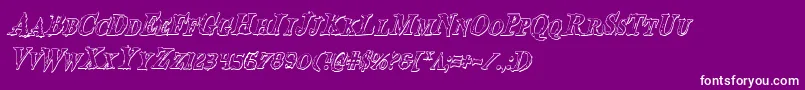 Шрифт Bloodcrowsci – белые шрифты на фиолетовом фоне
