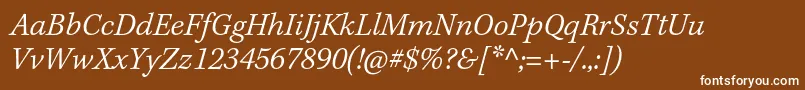 KeplerstdLightitcapt Font – White Fonts on Brown Background