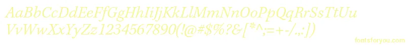 KeplerstdLightitcapt Font – Yellow Fonts on White Background