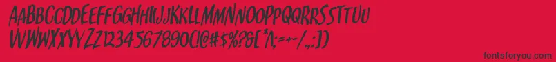 Kennebunkportrotal Font – Black Fonts on Red Background