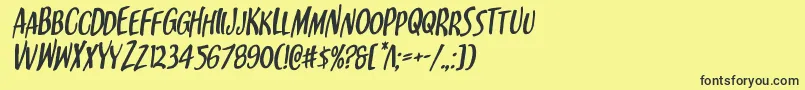 Kennebunkportrotal Font – Black Fonts on Yellow Background