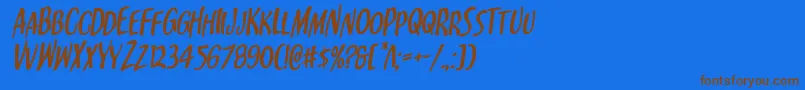 Kennebunkportrotal Font – Brown Fonts on Blue Background