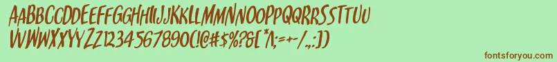 Kennebunkportrotal Font – Brown Fonts on Green Background