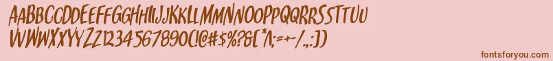 Kennebunkportrotal Font – Brown Fonts on Pink Background