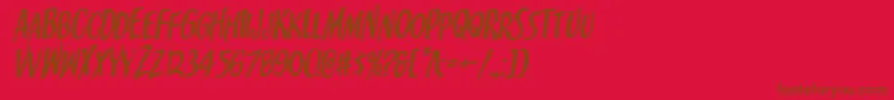 Kennebunkportrotal Font – Brown Fonts on Red Background