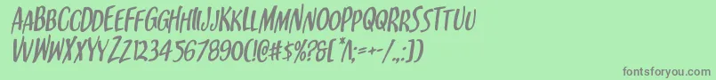 フォントKennebunkportrotal – 緑の背景に灰色の文字