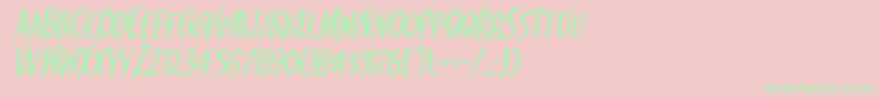 Kennebunkportrotal Font – Green Fonts on Pink Background