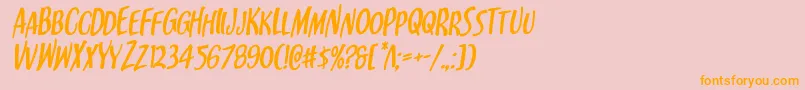 Kennebunkportrotal Font – Orange Fonts on Pink Background