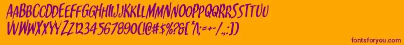 Kennebunkportrotal Font – Purple Fonts on Orange Background