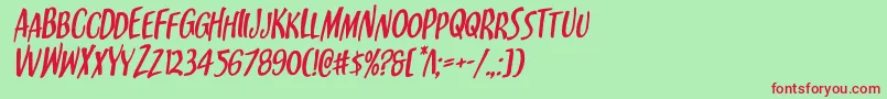 Kennebunkportrotal Font – Red Fonts on Green Background