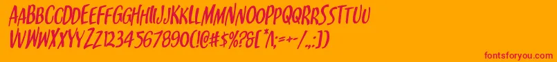 Kennebunkportrotal Font – Red Fonts on Orange Background