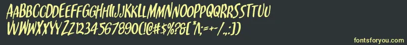 Kennebunkportrotal Font – Yellow Fonts on Black Background