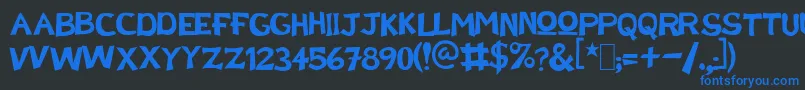DoctorEnAlaskab Font – Blue Fonts on Black Background