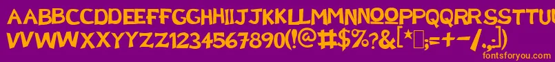 DoctorEnAlaskab Font – Orange Fonts on Purple Background