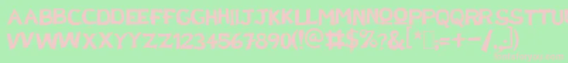 DoctorEnAlaskab Font – Pink Fonts on Green Background