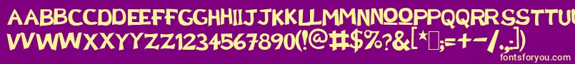 DoctorEnAlaskab Font – Yellow Fonts on Purple Background