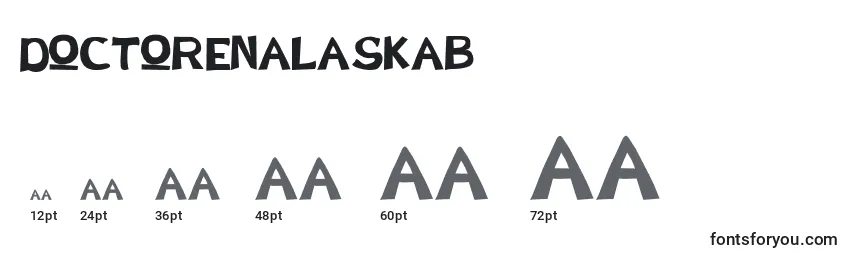 Размеры шрифта DoctorEnAlaskab