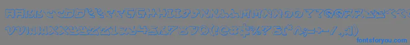 Yamamoto3D-fontti – siniset fontit harmaalla taustalla