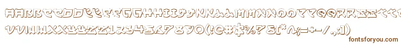 Yamamoto3D-fontti – ruskeat fontit valkoisella taustalla