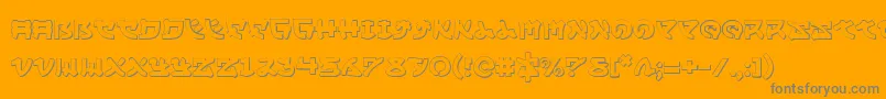 Czcionka Yamamoto3D – szare czcionki na pomarańczowym tle