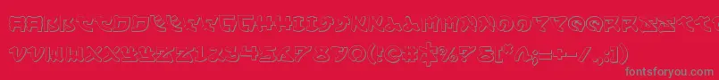 Шрифт Yamamoto3D – серые шрифты на красном фоне