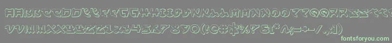 Yamamoto3D-fontti – vihreät fontit harmaalla taustalla