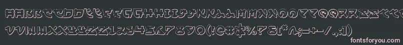 Шрифт Yamamoto3D – розовые шрифты на чёрном фоне
