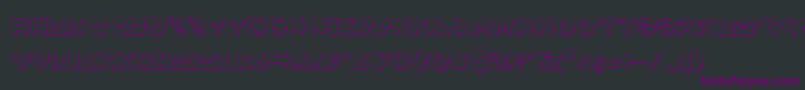 Шрифт Yamamoto3D – фиолетовые шрифты на чёрном фоне