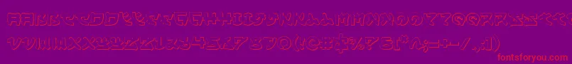Yamamoto3D-fontti – punaiset fontit violetilla taustalla