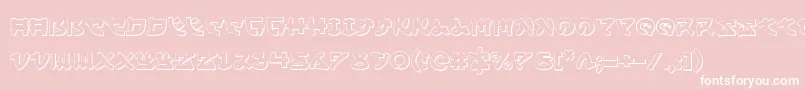 Fonte Yamamoto3D – fontes brancas em um fundo rosa