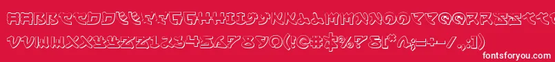Шрифт Yamamoto3D – белые шрифты на красном фоне