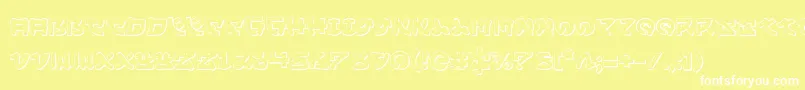 Шрифт Yamamoto3D – белые шрифты на жёлтом фоне