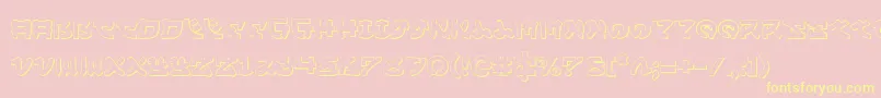 Fonte Yamamoto3D – fontes amarelas em um fundo rosa