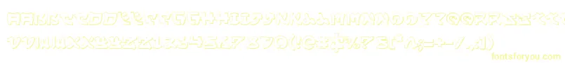 Czcionka Yamamoto3D – żółte czcionki na białym tle