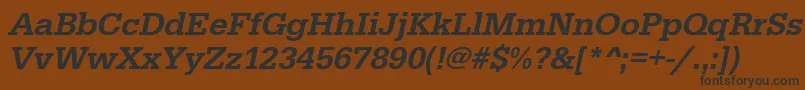 UrwegyptiennetmedOblique Font – Black Fonts on Brown Background