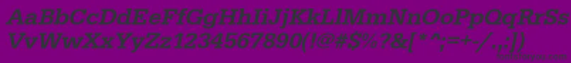 UrwegyptiennetmedOblique Font – Black Fonts on Purple Background