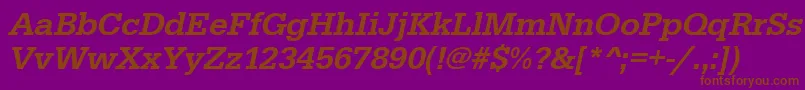 UrwegyptiennetmedOblique Font – Brown Fonts on Purple Background