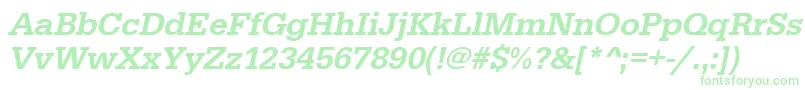 UrwegyptiennetmedOblique Font – Green Fonts on White Background